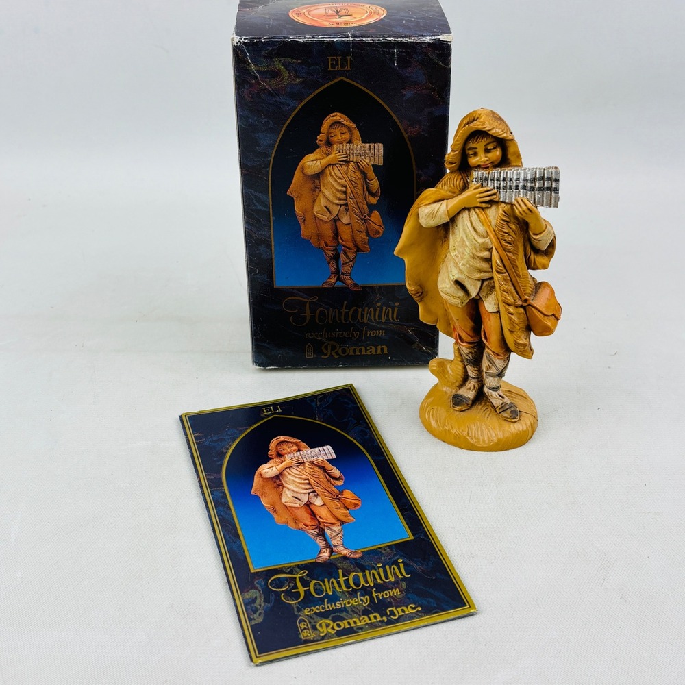 Fontanini‎ Eli Pipes Musician Figurine 5" Collection Nativity 52596 Roman Box